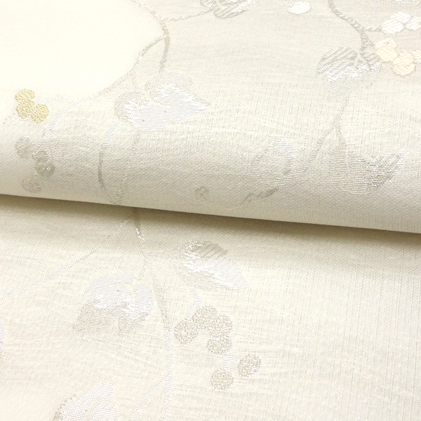 西陣 沢本織物 夏 礼装用袋帯 蔦 白色［38,500円］ 枚目