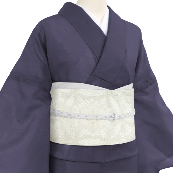 沢本織物 夏帯 袋帯 白 絽袋帯 輪繋ぎ 正絹 夏帯［36,300円］ 枚目