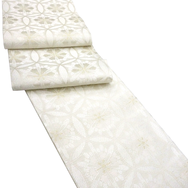 沢本織物 夏帯 袋帯 白 絽袋帯 輪繋ぎ 正絹 夏帯［36,300円］ 枚目