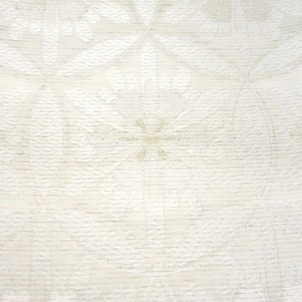 沢本織物 夏帯 袋帯 白 絽袋帯 輪繋ぎ 正絹 夏帯［36,300円］ 枚目