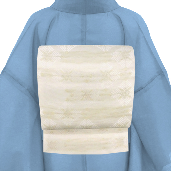 沢本織物 夏袋帯 西陣織 白色 絽袋帯 正絹 七宝 夏帯［36,300円］ 枚目