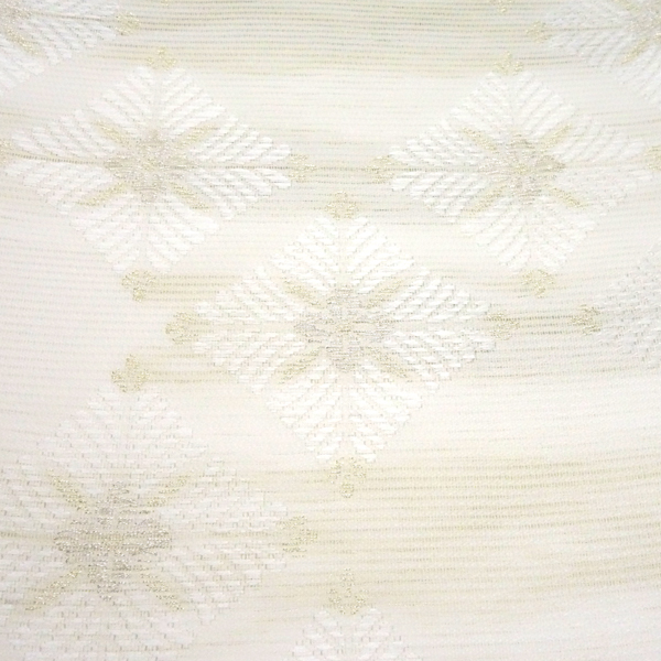 沢本織物 夏袋帯 西陣織 白色 絽袋帯 正絹 七宝 夏帯［36,300円］ 枚目