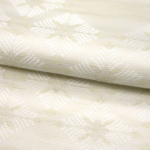 沢本織物 夏袋帯 西陣織 白色 絽袋帯 正絹 七宝 夏帯［36,300円］ 枚目