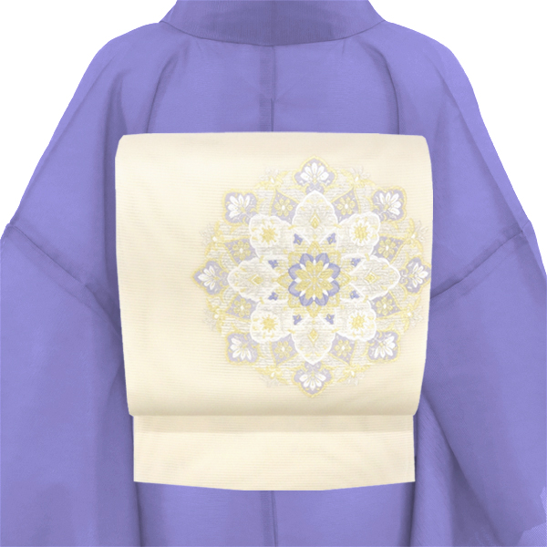 志都香 夏袋帯 本袋帯 西陣織 絹 華文 生成り［99,000円］ 枚目