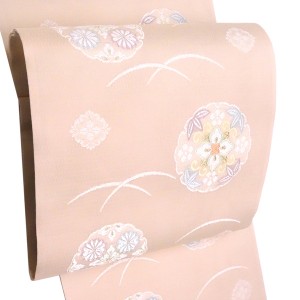 都 夏袋帯 夏帯 紗袋帯 ピンク 礼装用 紗 西陣織 雪輪 夏物 正絹［181,500円］