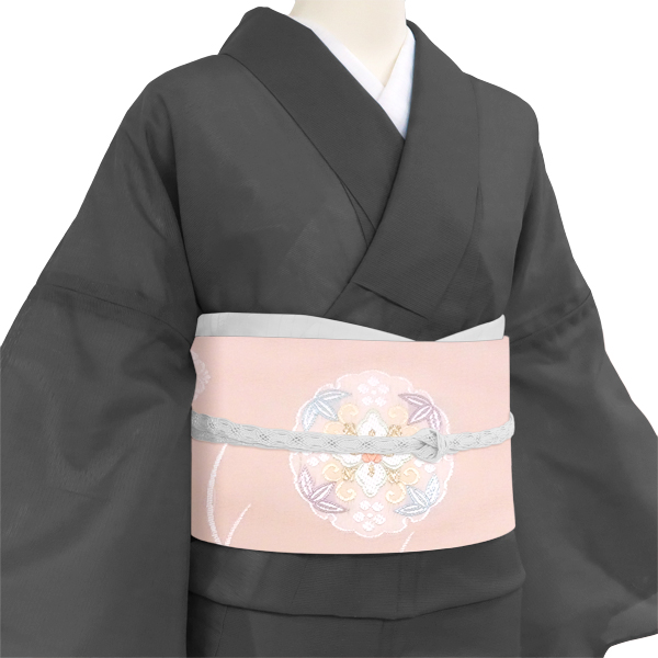 都 夏袋帯 夏帯 紗袋帯 ピンク 礼装用 紗 西陣織 雪輪 夏物 正絹［181,500円］ 枚目