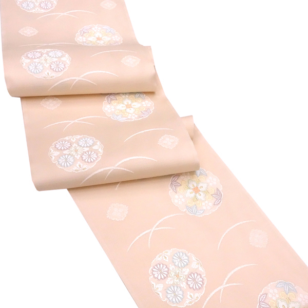 都 夏袋帯 夏帯 紗袋帯 ピンク 礼装用 紗 西陣織 雪輪 夏物 正絹［181,500円］ 枚目