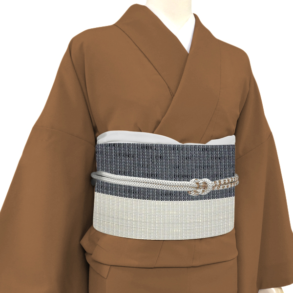 近賢織物 米沢織 八寸名古屋帯 胡蝶 和紙 絹 宝来織［79,200円］ 枚目