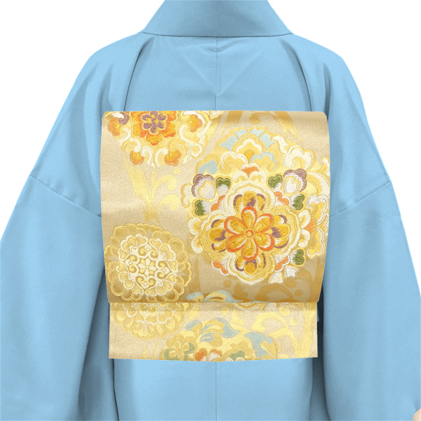 西陣 加藤善 振袖用袋帯 金色 華文［118,000円］ 枚目