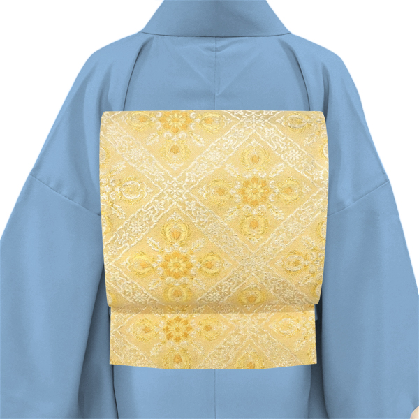 志都香 袋帯 金色 フォーマル 礼装用 西陣織 華文 襷 菱［58,300円］ 枚目