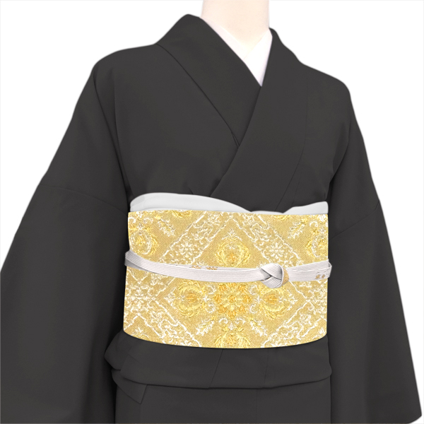 志都香 袋帯 金色 フォーマル 礼装用 西陣織 華文 襷 菱［58,300円］ 枚目