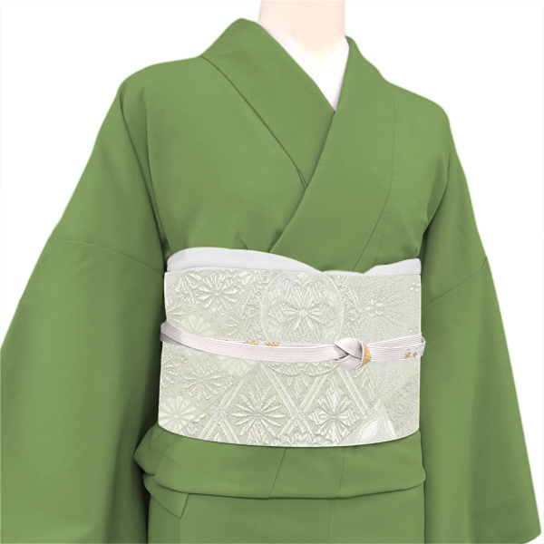 志都香 袋帯 銀 シルバー 正絹 フォーマル 西陣織 華文 古典柄［63,800円］ 枚目
