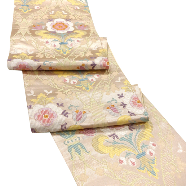 帯屋捨松 礼装用袋帯 西陣 正絹フレンチ立花紋 金色［138,000円］ 枚目