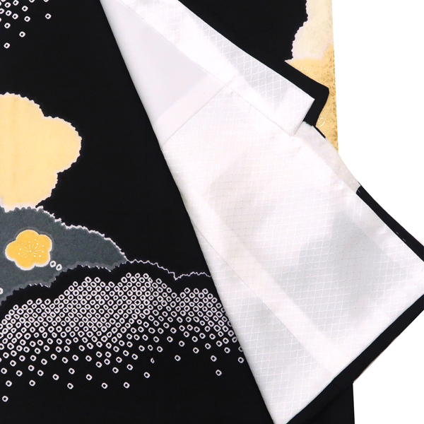 京友禅 刺繍 男児産着 鷹 黒色［48,000円］ 枚目