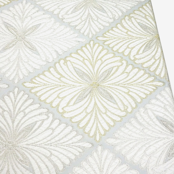 大光 西陣織 袋帯 正絹 白色水色 花菱 礼装用 正絹 フォーマル［46,300円］ 枚目