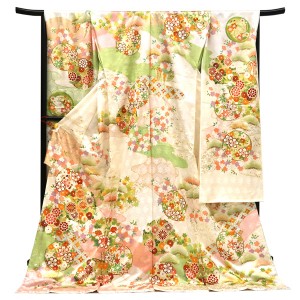 吉澤の友禅 振袖 花の丸 四季花 黄色［264,000円］