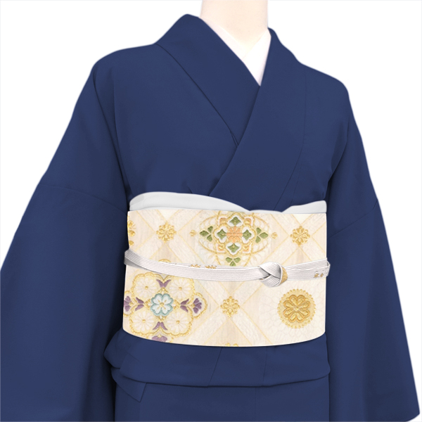 西陣 丸勇 礼装用袋帯 菱 白色［49,500円］ 枚目