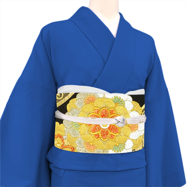高島織物 振袖袋帯 黒 華文 桜 成人式 西陣織 フォーマル［198,000円］ 枚目