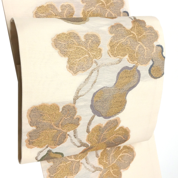 三幸織物 袋帯 西陣織 絹 瓢箪 生成り［55,000円］ 枚目