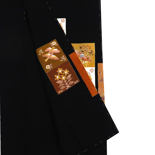 京友禅 黒留袖 正絹 短冊 華文 鳳凰［138,000円］ 枚目