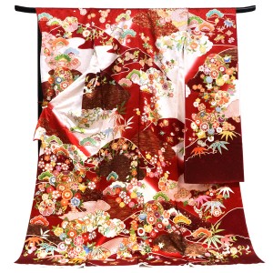 吉澤の友禅 振袖 毬 赤色［218,000円］