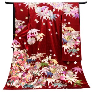 吉澤の友禅 振袖 牡丹 赤色［188,000円］