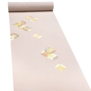 京友禅 付下げ 七宝 灰桜色［138,000円］