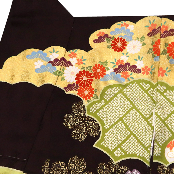 十日町 青柳 振袖 菊 桜 四季花 黒色［198,000円］ 枚目