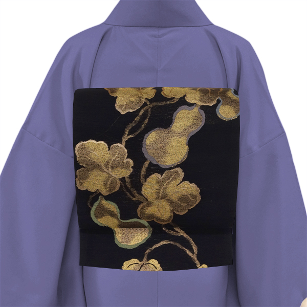 三幸織物 袋帯 西陣織 絹 瓢箪 黒［55,000円］ 枚目