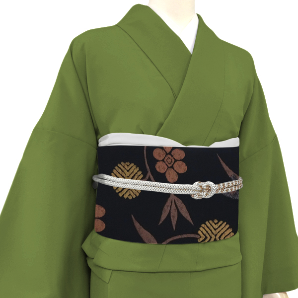 華翔苑 藤本仁 洒落袋帯 西陣織 絹 黒［38,500円］ 枚目