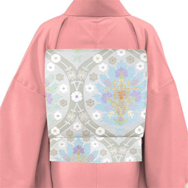 帯屋捨松 洒落フォーマル袋帯 ミノア文様 グレー［148,000円］ 枚目