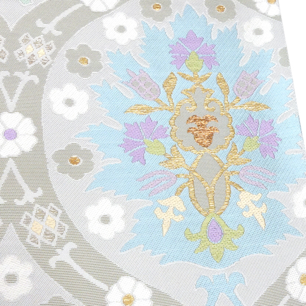 帯屋捨松 洒落フォーマル袋帯 ミノア文様 グレー［148,000円］ 枚目