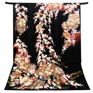 吉澤の友禅 振袖 雪輪 黒［218,000円］