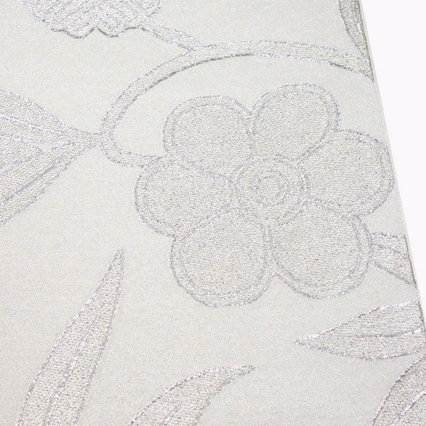 佐々木染織 袋帯 絹 白色 笹蔓 フォーマル 西陣織 古典柄［35,200円］ 枚目