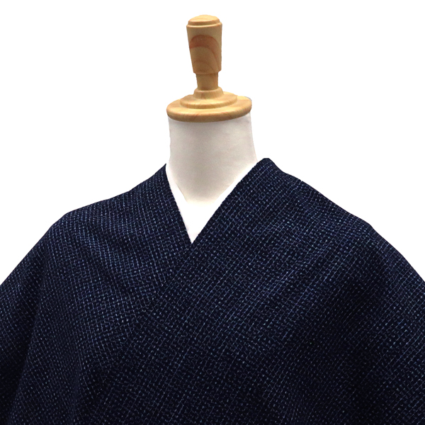 坂田織物 久留米絣 着物 文人絣 紺［77,000円］ 枚目