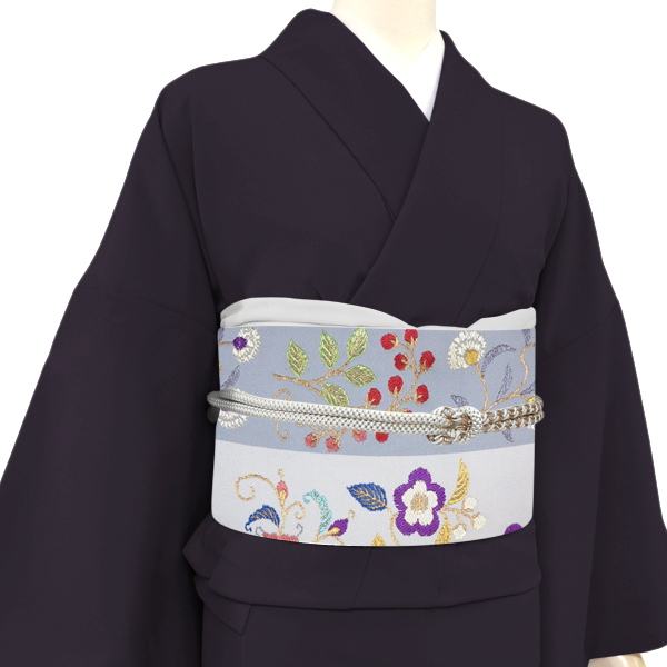 帯屋捨松 礼装用袋帯 仕立て付き グレー 唐花［148,000円］ 枚目