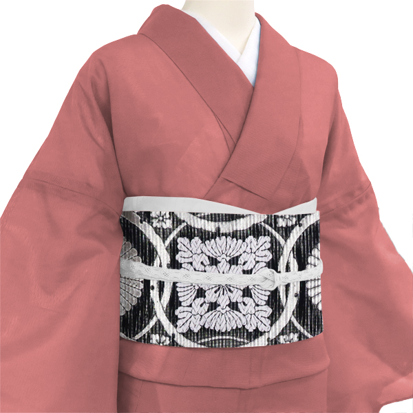 夏袋帯 佐々木染織 黒 輪繋ぎ［31,800円］ 枚目