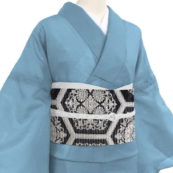 佐々木染織 夏袋帯 絽袋帯 黒 西陣織 亀甲 正絹［36,300円］ 枚目