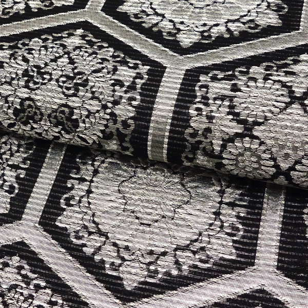 佐々木染織 夏袋帯 絽袋帯 黒 西陣織 亀甲 正絹［36,300円］ 枚目