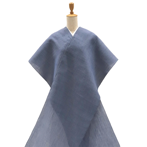 本麻 近江ちぢみ 着物 薄藍色  近江縮 夏着物［88,000円］ 枚目