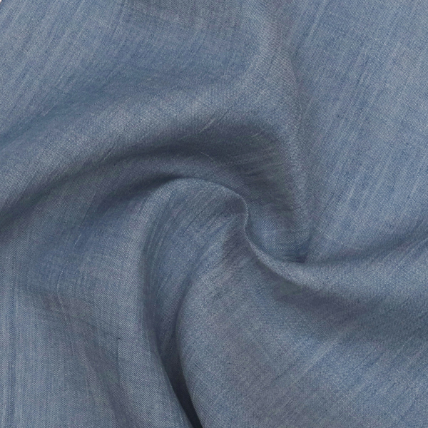本麻 近江ちぢみ 着物 薄藍色  近江縮 夏着物［88,000円］ 枚目