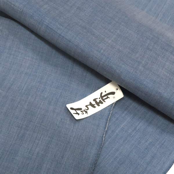 本麻 近江ちぢみ 着物 薄藍色  近江縮 夏着物［88,000円］ 枚目