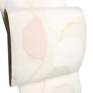 佐々木染織 絽袋帯 西陣織 白色 礼装用 雪輪 正絹 夏帯 夏袋帯［36,300円］