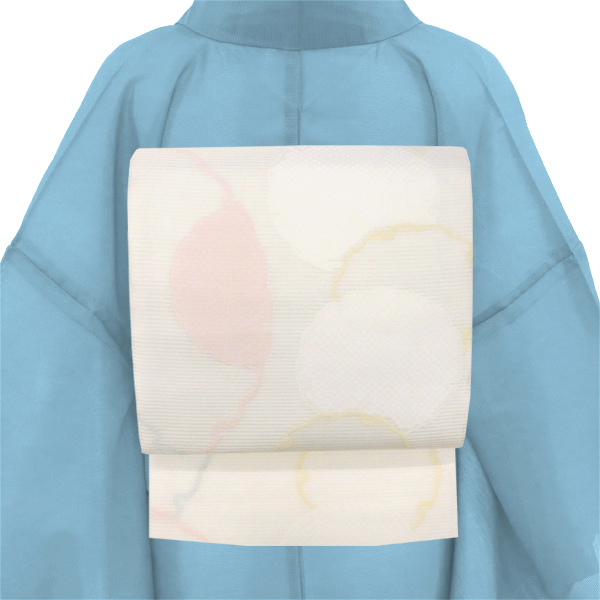 佐々木染織 絽袋帯 西陣織 白色 礼装用 雪輪 正絹 夏帯 夏袋帯［36,300円］ 枚目