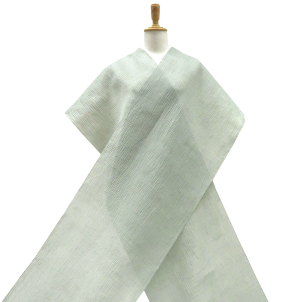 杉山織物 小千谷縮 麻 無地 柳鼠 灰緑［88,000円］ 枚目