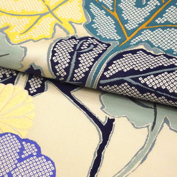 帯のあらた 西陣織袋帯 正絹 ベージュ 菊花繋ぎ 古典柄［198,000円］ 枚目