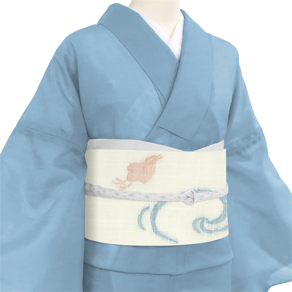 麻名古屋帯 七野 宮岸織物 夏用 白色 千鳥 ちどり［49,500円］ 枚目