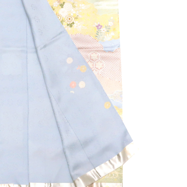 吉澤の友禅 訪問着 友禅 水色 花 雲取り［208,000円］ 枚目