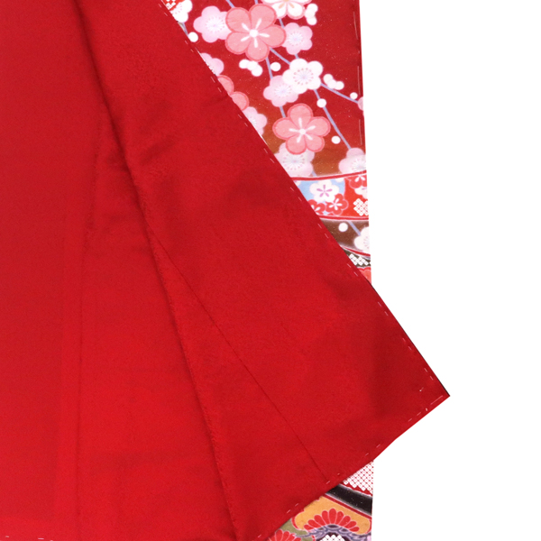 滝泰 朧染め 振袖 絞り 熨斗 毬 菊 枝垂れ桜 赤［198,000円］ 枚目