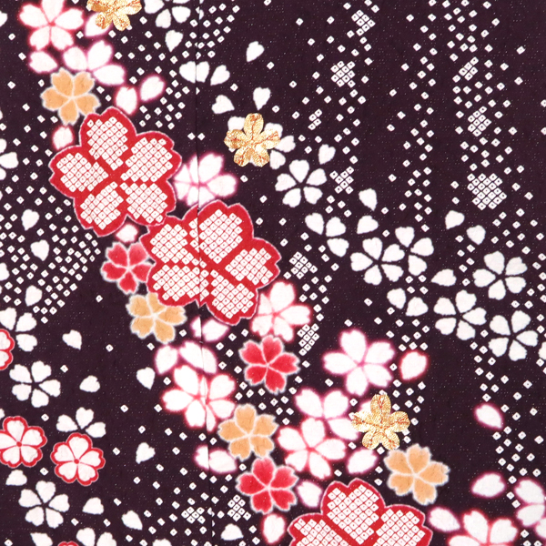 滝泰 振袖 絞り 古典柄 桜 霞 レース 紫［198,000円］ 枚目